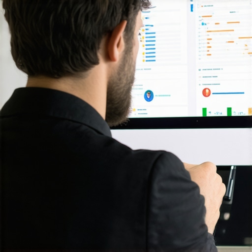 Expert Analyzing Local SEO Data A professional analyzing local SEO performance metrics on a computer screen