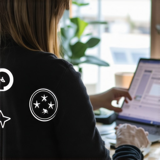 Reputation Management in Action Business owner responding to online reviews on a laptop