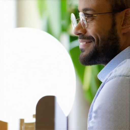 Business owner optimizing Google My Business profile on a computer