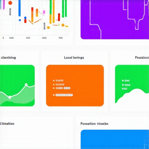 Dashboard displaying local SEO rankings and citation data