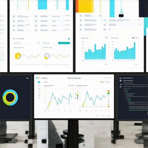 SEO tools dashboard for local ranking and reputation management A person managing local SEO and reputation tools on computer screens