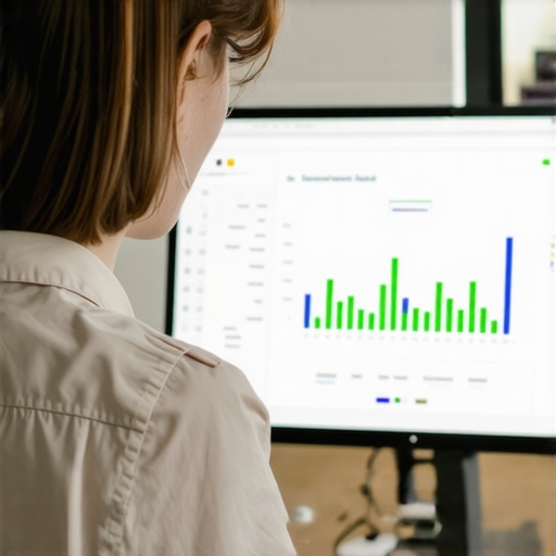 Marketing expert reviewing local search rankings on a laptop