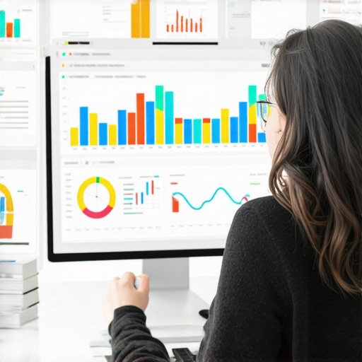 Analyzing Reputation Metrics Person reviewing online reputation data on a digital dashboard.