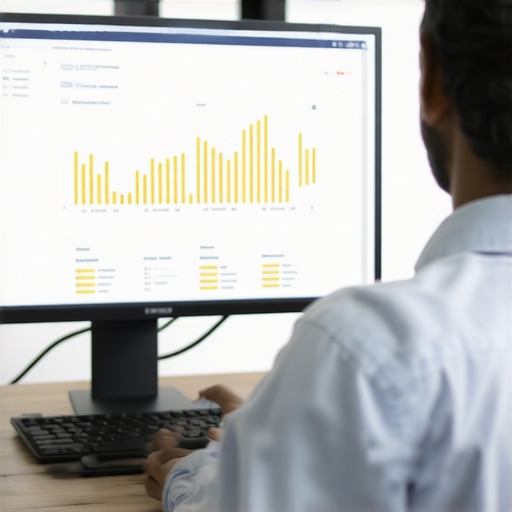 Analyzing Local Search Data SEO expert reviewing keyword rankings and analytics for local SEO success