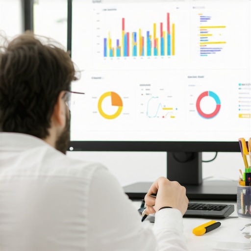 Person reviewing local SEO metrics on digital dashboard