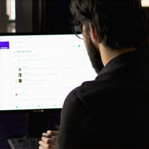 A professional SEO specialist reviewing online reputation and SEO metrics.