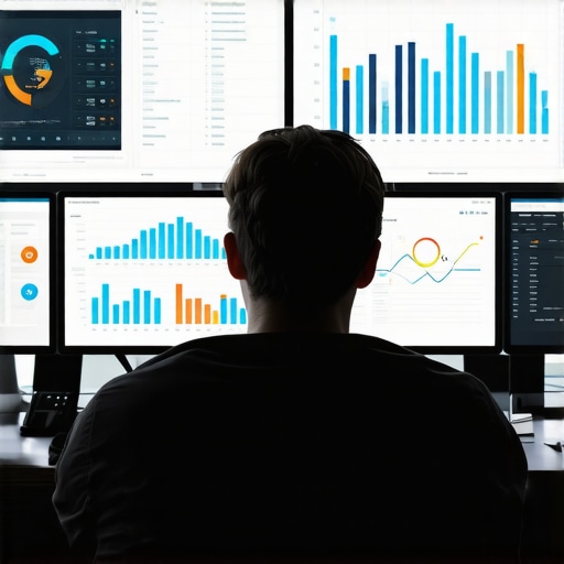 SEO and Reputation Monitoring Tools Person reviewing SEO analytics and reputation management dashboards on screens.