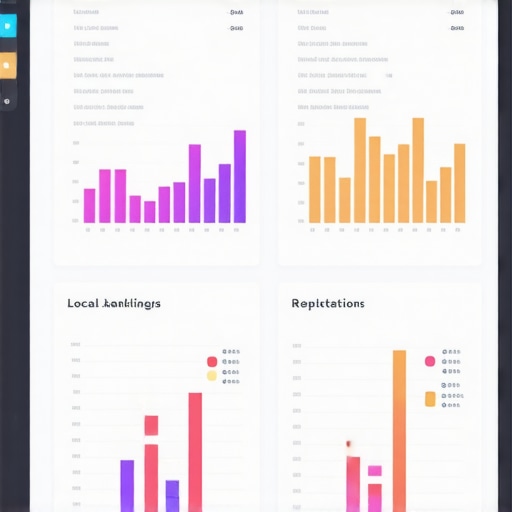 Digital Marketing Dashboard for Local SEO Screen showing local SEO rankings and reputation metrics.