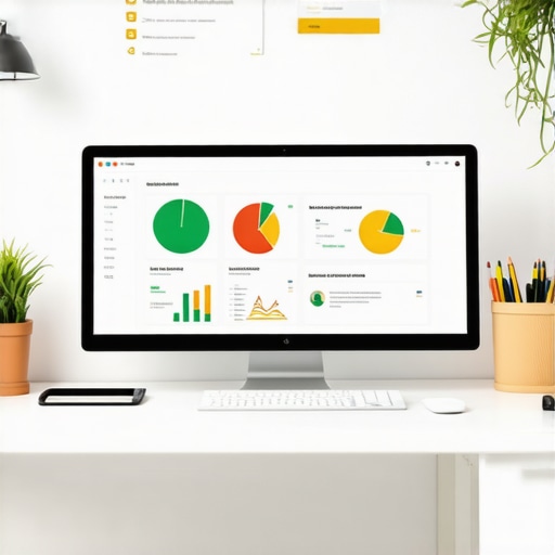 Screenshot of analytics dashboards and reputation management tools on a computer monitor